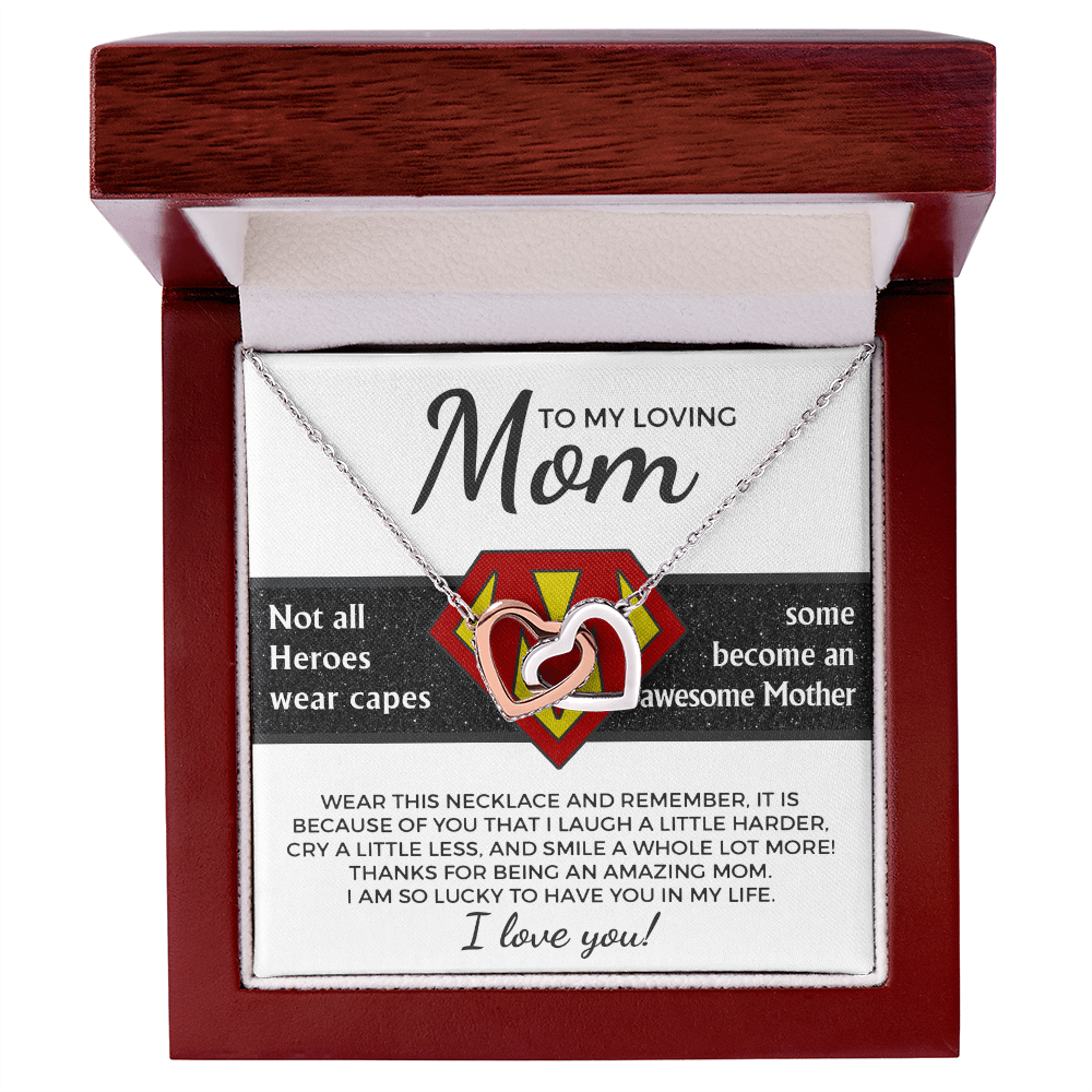Interlocking Hearts Necklace – Hero Mom Gift - TreasuredTale