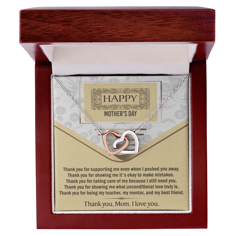 Interlocking Hearts Necklace – Mother's Day Gift to Loving Mom - TreasuredTale