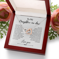 Interlocking Hearts Necklace for Daughter-in-law - Mother's Day Gift
