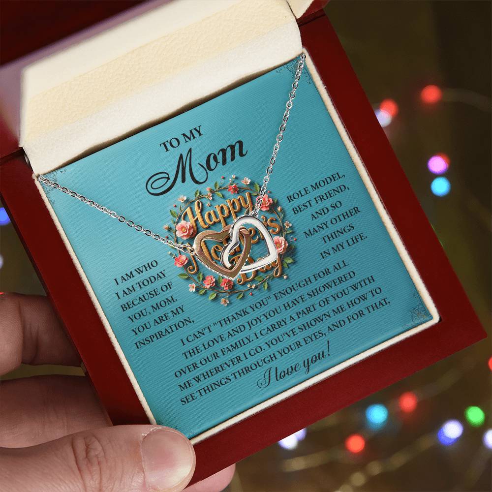 Interlocking Hearts Necklace – Inspirational Mom Gift - TreasuredTale