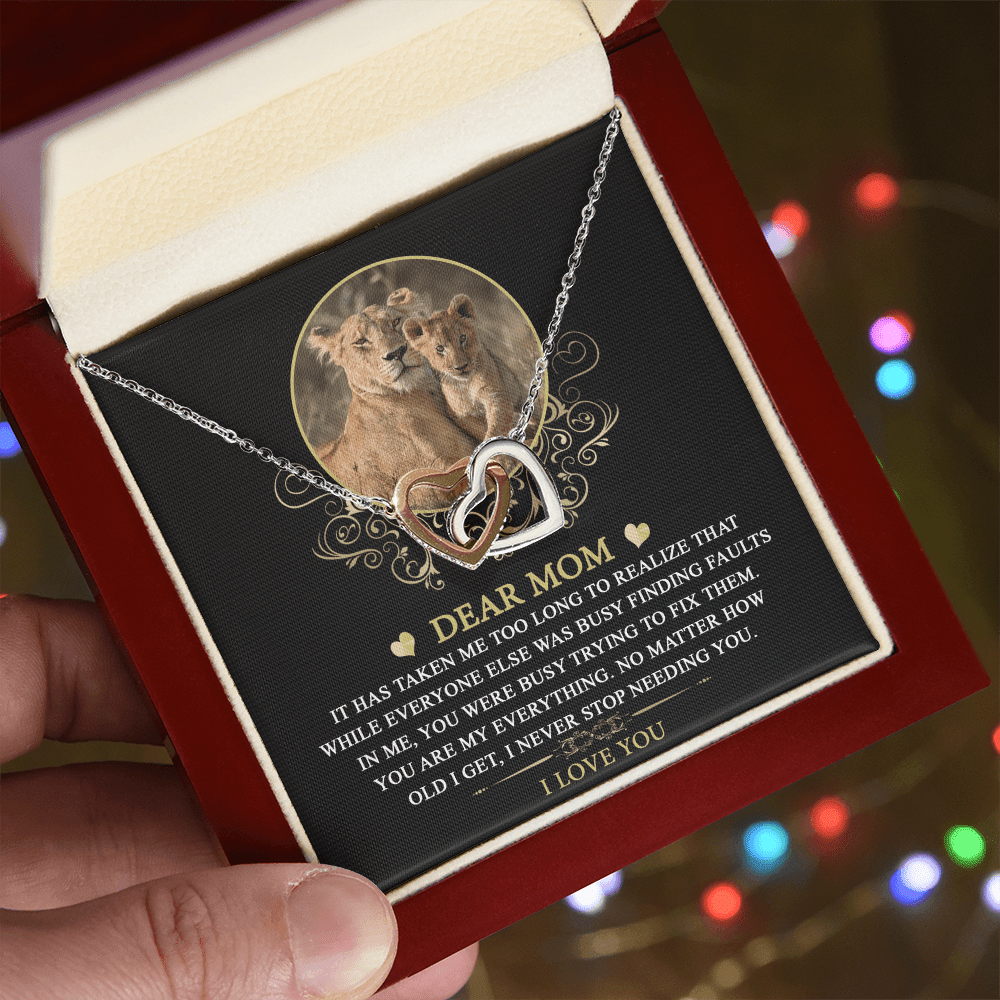 Interlocking Hearts Necklace – Forever Needed Mom Gift - TreasuredTale