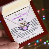 Interlocking Hearts Necklace – Funny Five - Star Mom Gift - TreasuredTale