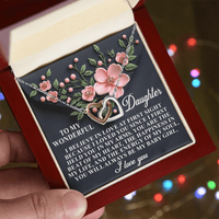 Interlocking Hearts Necklace – Daughter Gift Since Day One - TreasuredTale