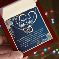 Interlocking Hearts Necklace for Sister from Sister - Mother's Day Gift