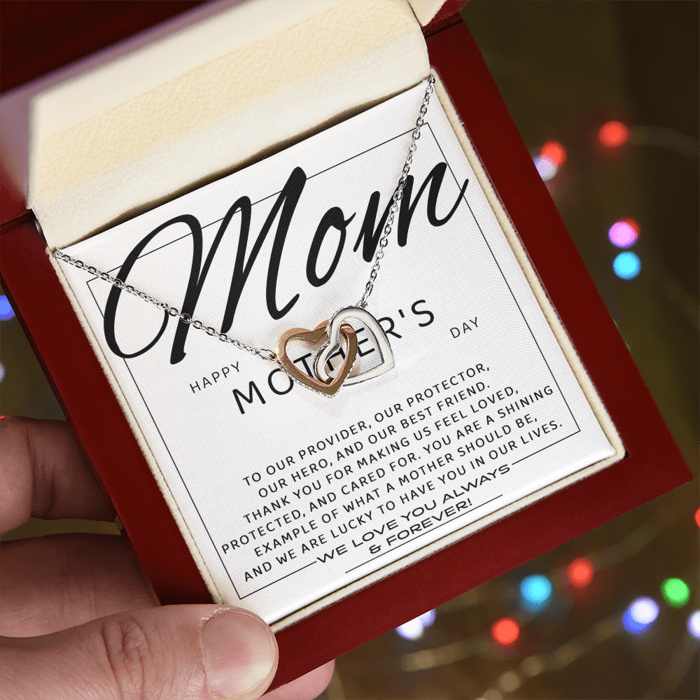 Interlocking Hearts Necklace – Mother's Day Hero Gift - TreasuredTale