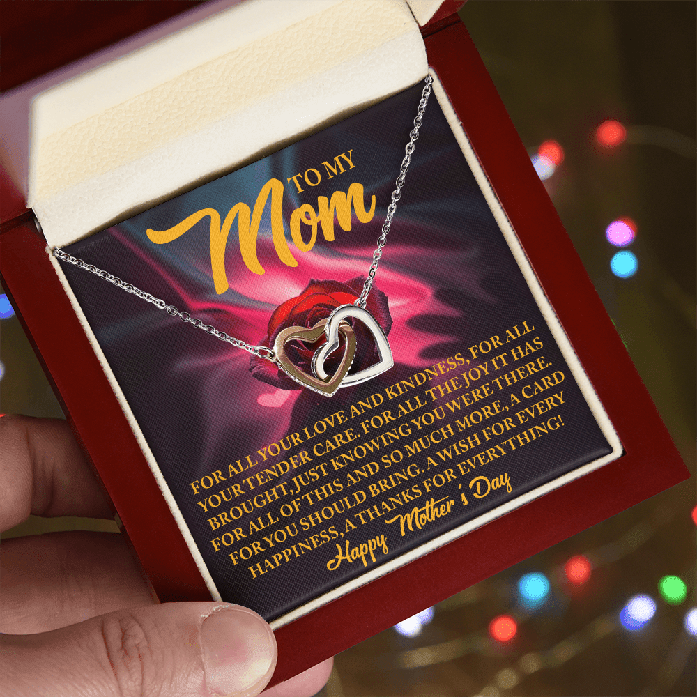 Interlocking Hearts Necklace – Mother's Day Thank You Gift - TreasuredTale