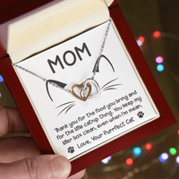 Interlocking Hearts Necklace – Funny Cat Mom Gift - TreasuredTale