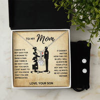 Alluring Beauty Necklace & Earring Set for Mom from Son - Mother's Day Gift