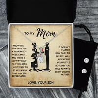 Alluring Beauty Necklace & Earring Set for Mom from Son - Mother's Day Gift