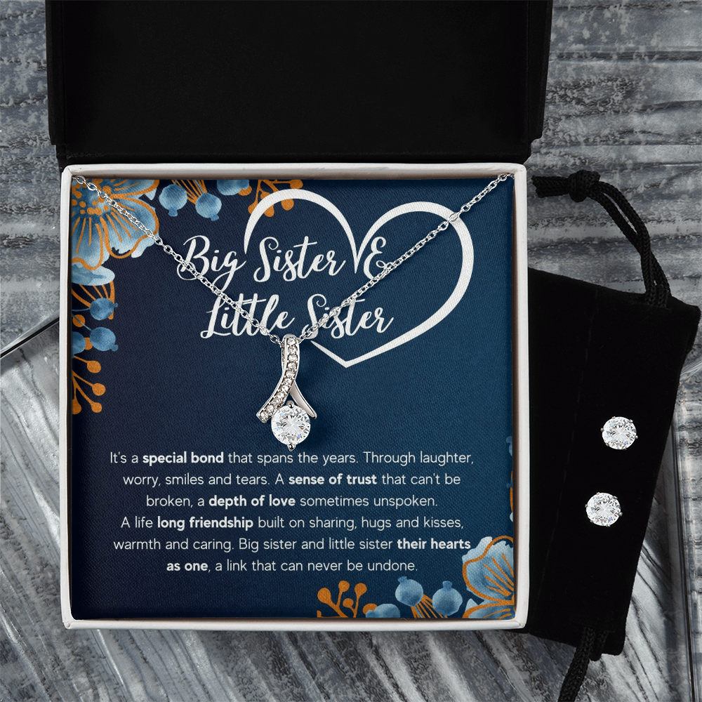 Alluring Beauty Necklace & Earring Set for Sister from Sister - Mother's Day Gift