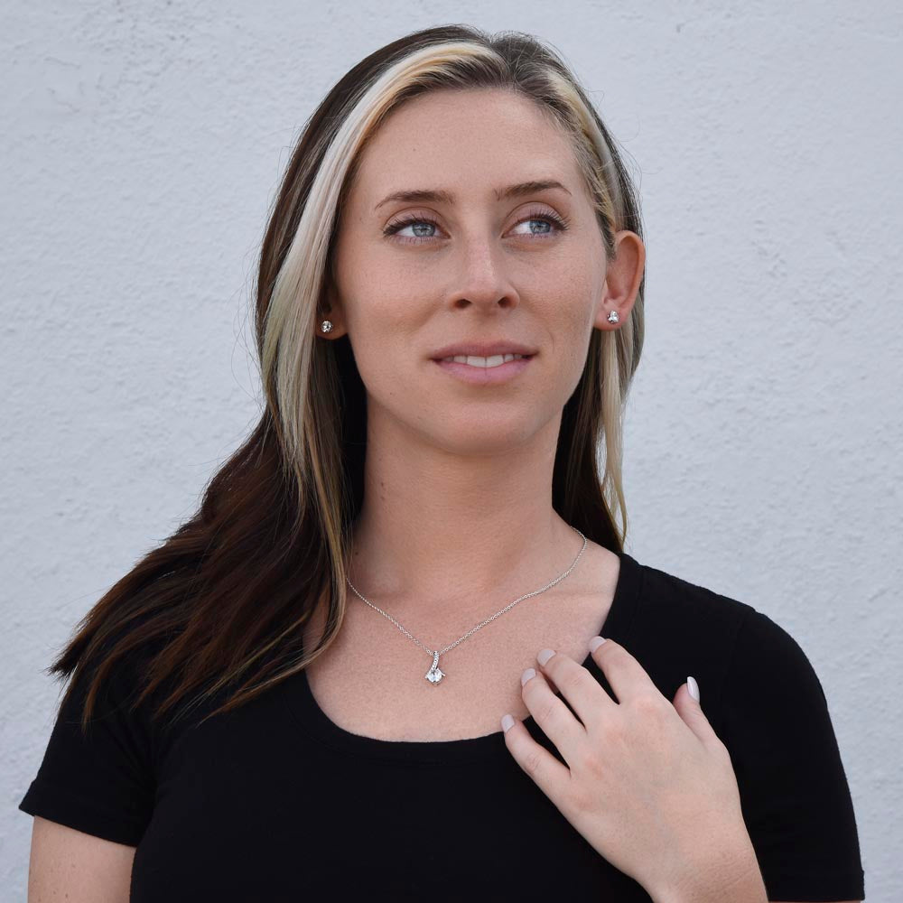 Alluring Beauty Necklace & Earring Set for Sister from Sister - Mother's Day Gift, You're a wonderful Sister
