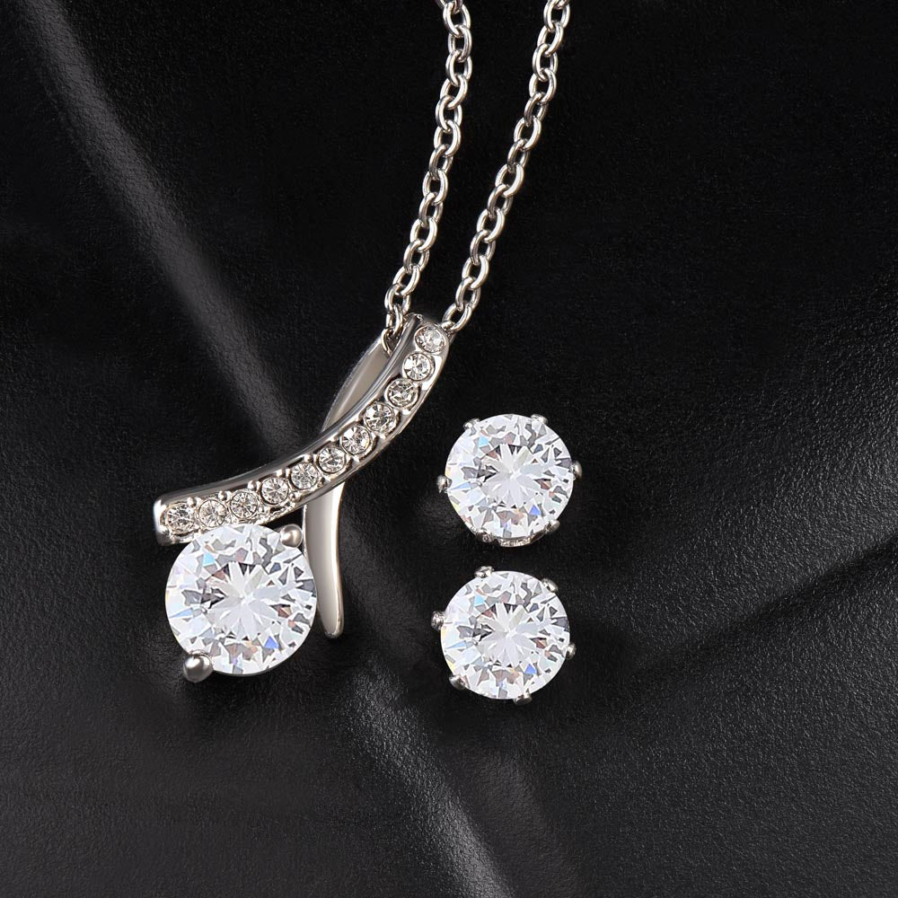 Alluring Beauty Necklace & Earring Set for Sister from Sister - Mother's Day Gift