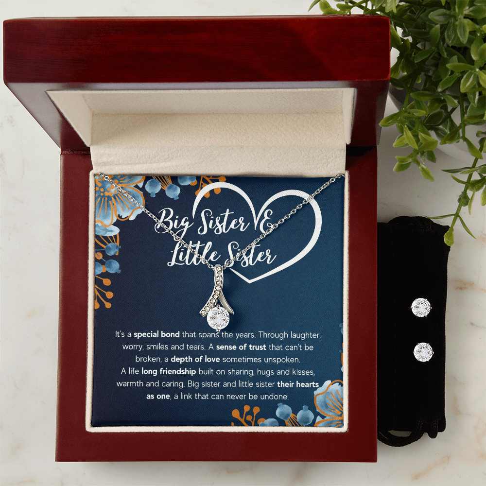 Alluring Beauty Necklace & Earring Set for Sister from Sister - Mother's Day Gift