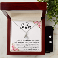 Alluring Beauty Necklace & Earring Set for Sister from Sister - Mother's Day Gift, You're a wonderful Sister