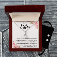 Alluring Beauty Necklace & Earring Set for Sister from Sister - Mother's Day Gift, You're a wonderful Sister
