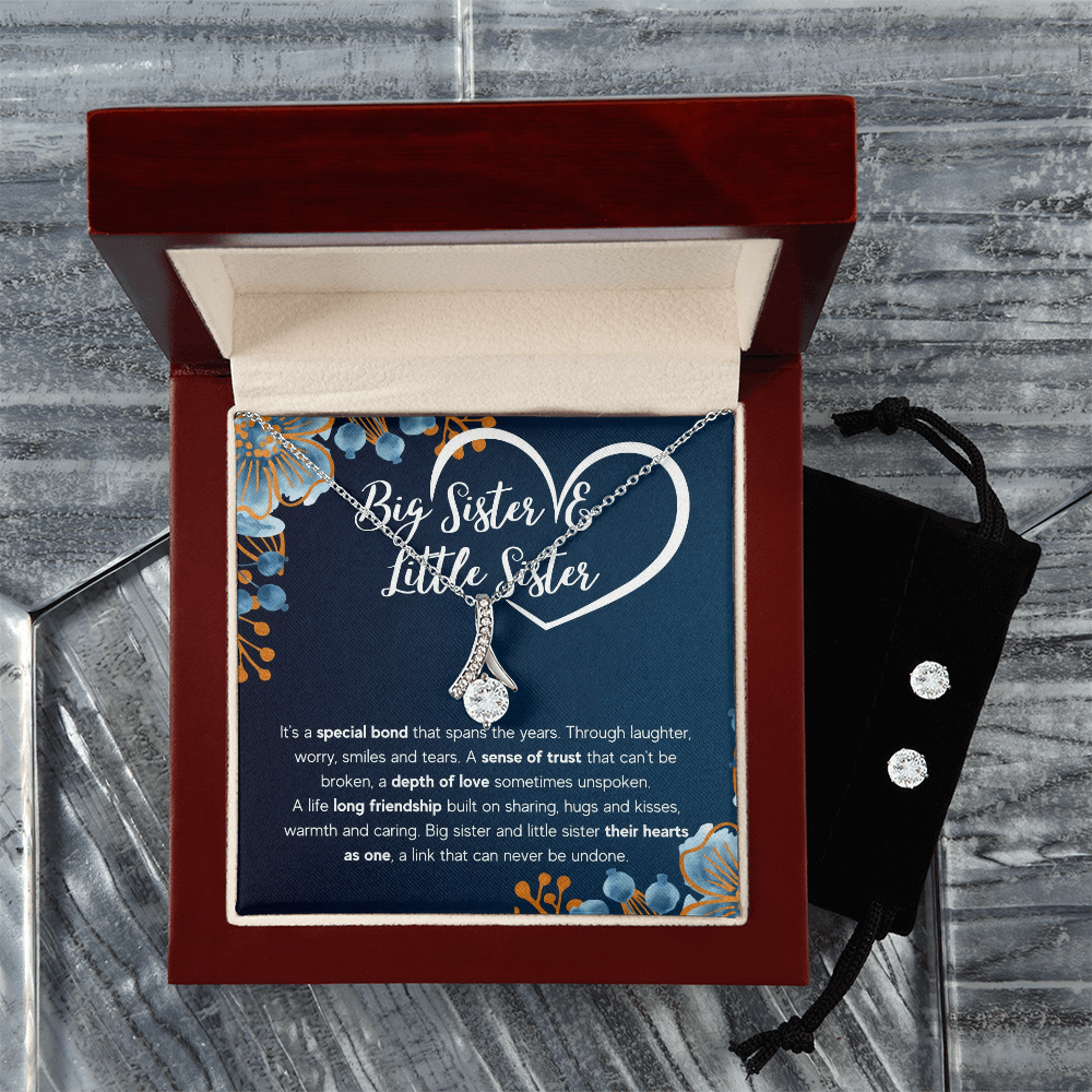 Alluring Beauty Necklace & Earring Set for Sister from Sister - Mother's Day Gift