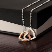 Interlocking Hearts Necklace for Her - Mother's Day Gift