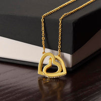 Interlocking Hearts Necklace for Her - Mother's Day Gift