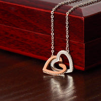 Interlocking Hearts Necklace for Her - Mother's Day Gift