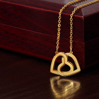 Interlocking Hearts Necklace for Her - Mother's Day Gift