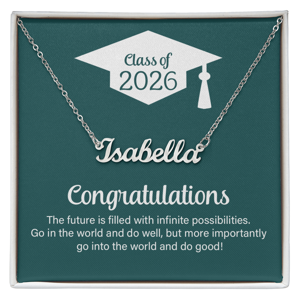 Custom Name Necklace - Go Into The World And Do Well