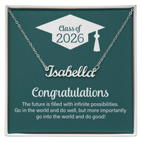 Custom Name Necklace - Go Into The World And Do Well