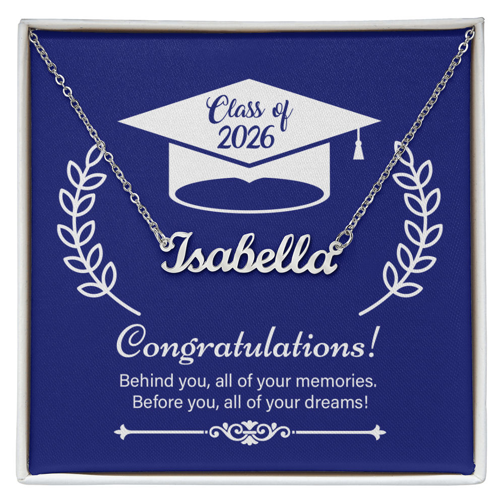 Custom Name Necklace - On Your Graduation Day