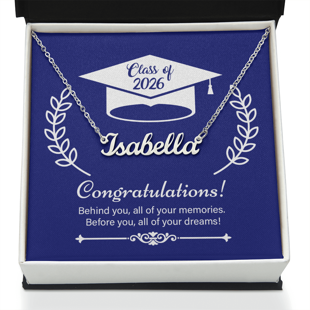 Custom Name Necklace - On Your Graduation Day