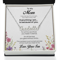 Custom Name Necklace for Mom from Son – Mother's Day Gift