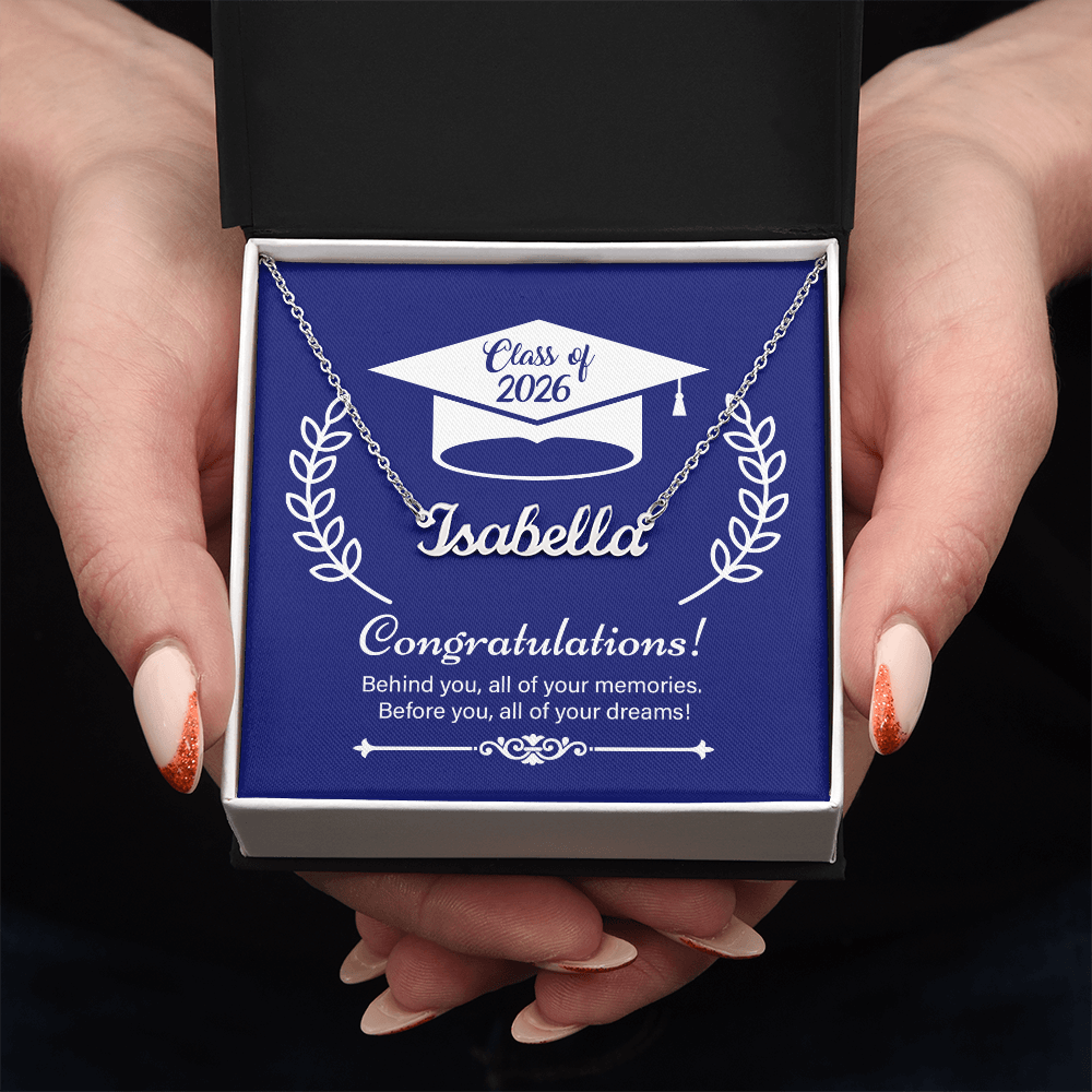 Custom Name Necklace - On Your Graduation Day