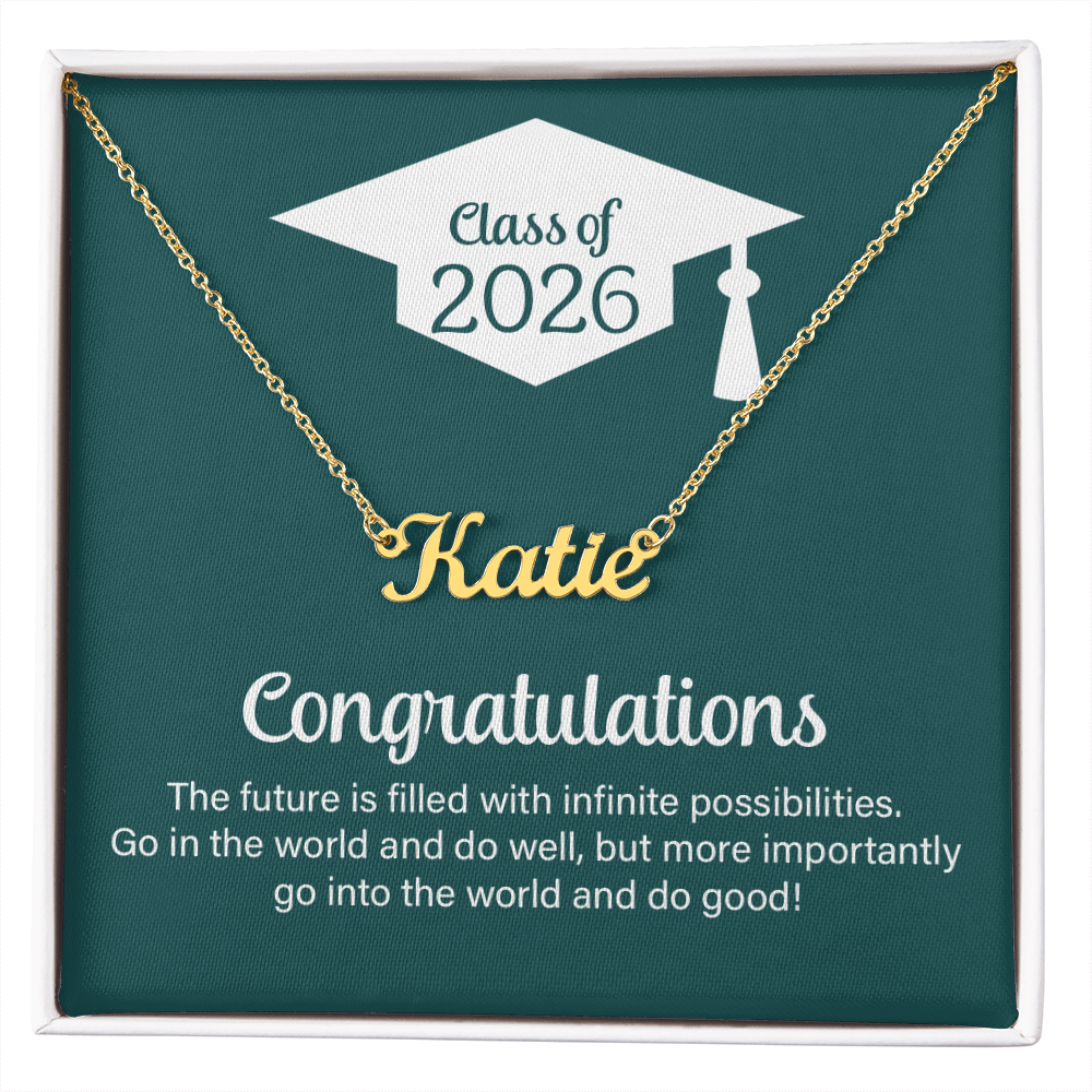Custom Name Necklace - Go Into The World And Do Well