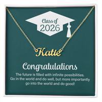 Custom Name Necklace - Go Into The World And Do Well
