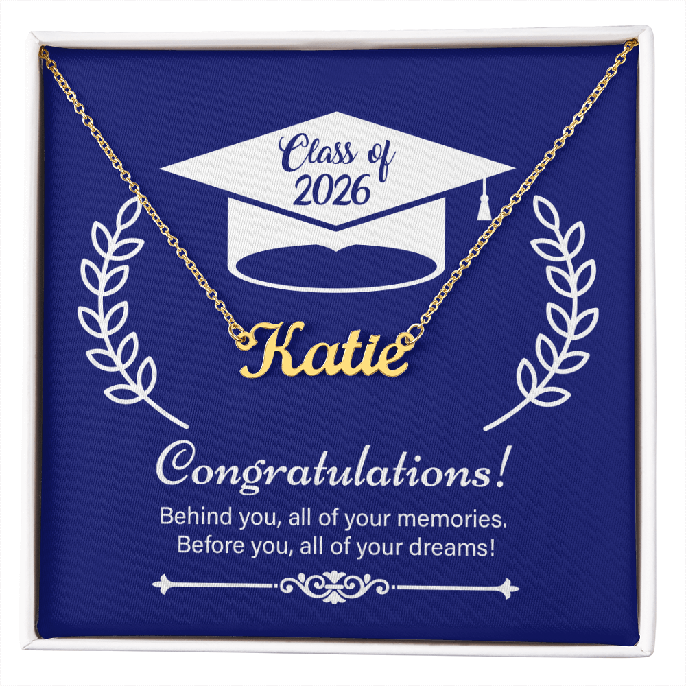 Custom Name Necklace - On Your Graduation Day