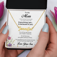 Custom Name Necklace for Mom from Son – Mother's Day Gift