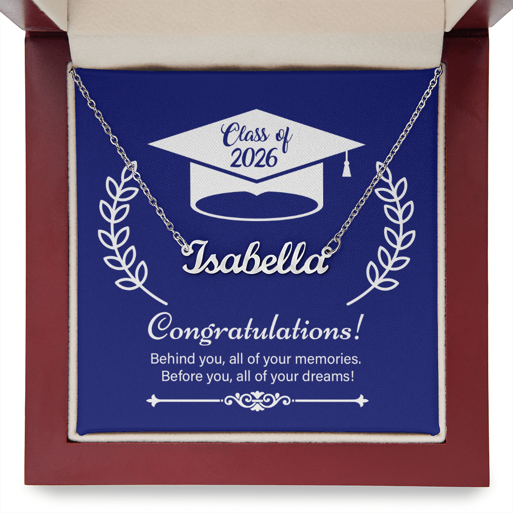 Custom Name Necklace - On Your Graduation Day