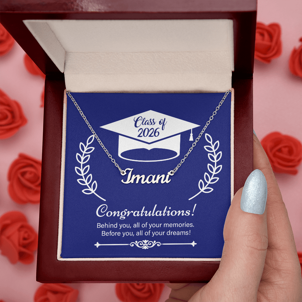 Custom Name Necklace - On Your Graduation Day
