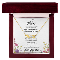 Custom Name Necklace for Mom from Son – Mother's Day Gift