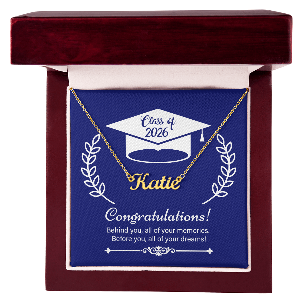 Custom Name Necklace - On Your Graduation Day