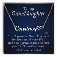 Personalized Heart Name Necklace with Heart for Granddaughter — A Gift She’ll Treasure Forever