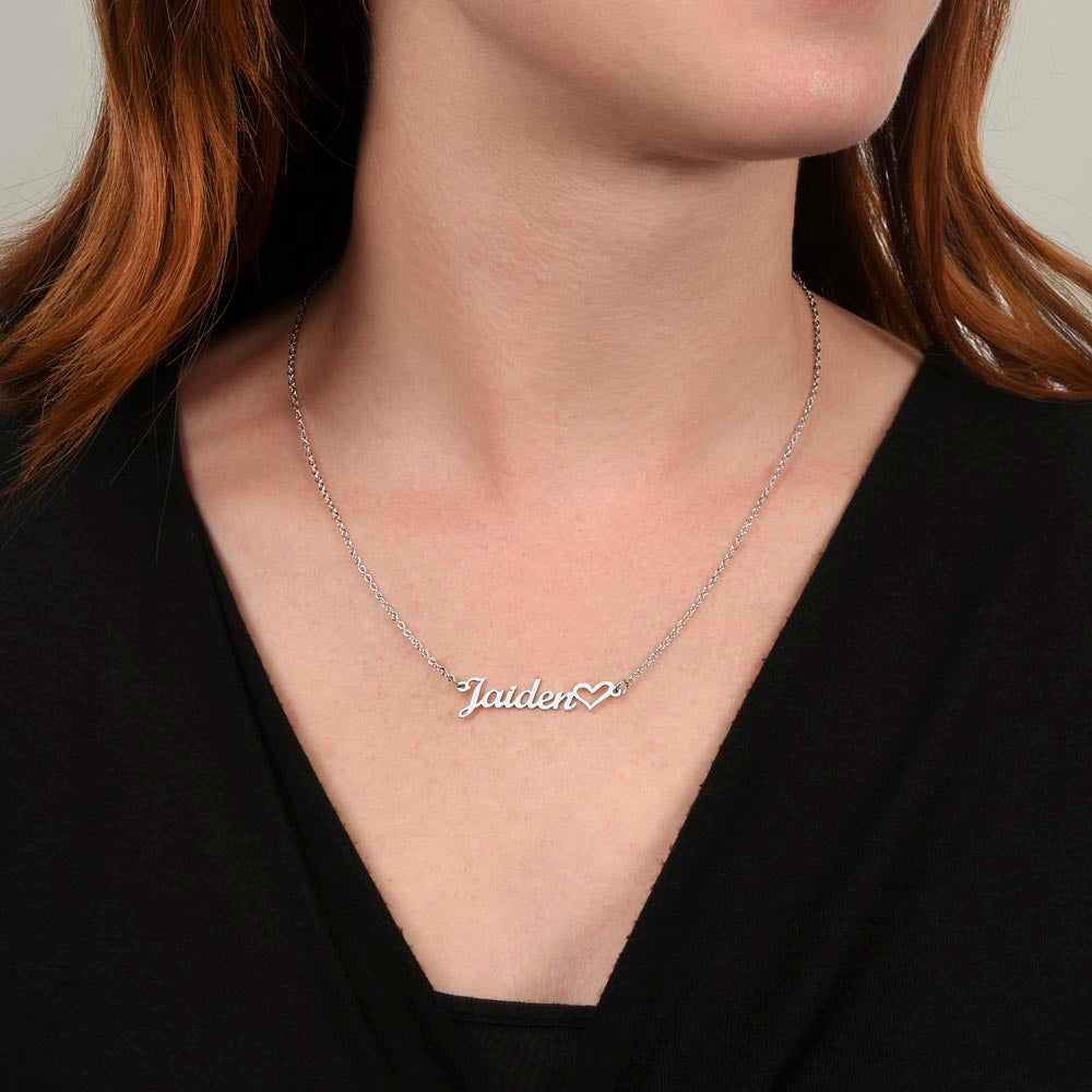 Personalized Heart Name Necklace with Heart for Granddaughter — A Gift She’ll Treasure Forever