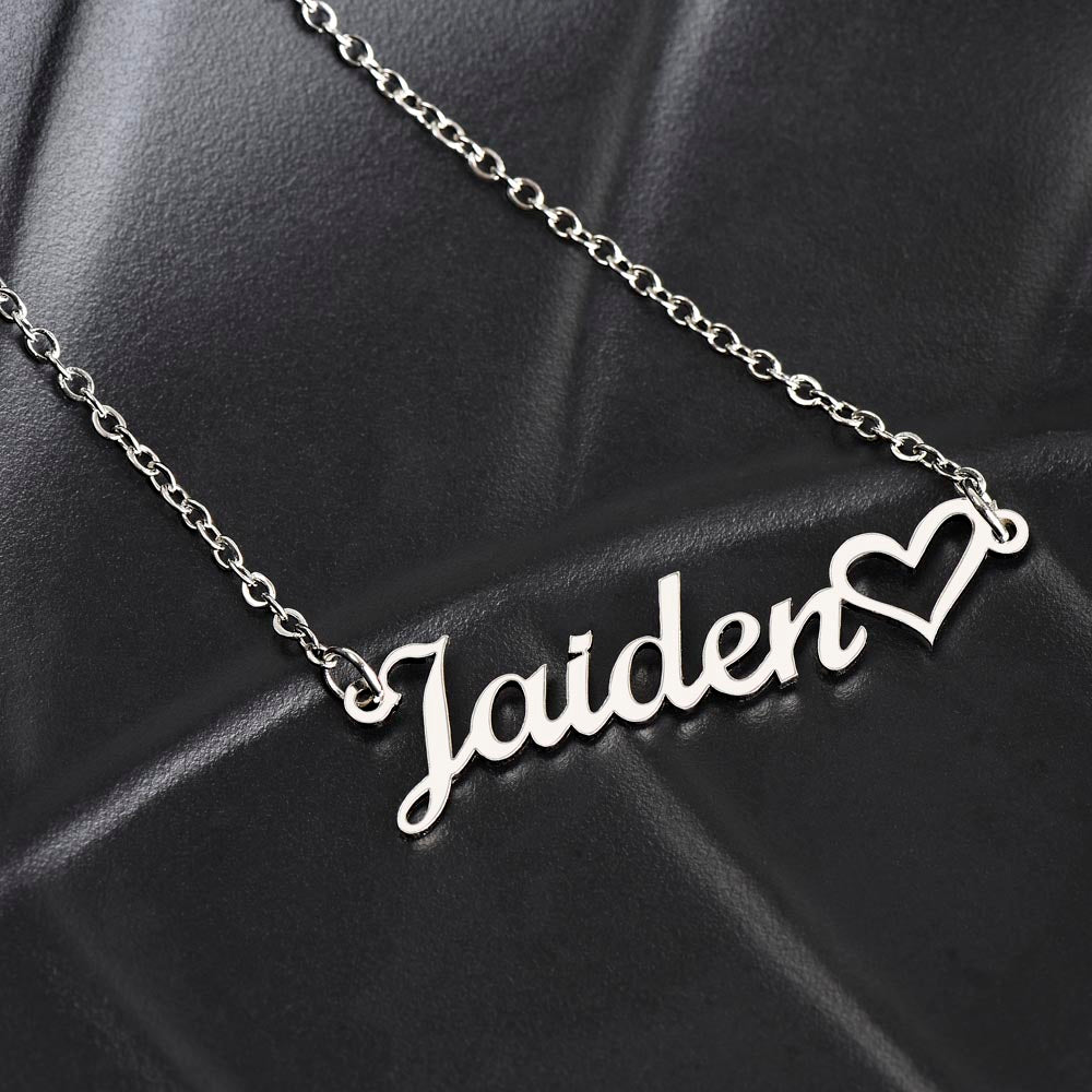 Personalized Heart Name Necklace with Heart for Granddaughter — A Gift She’ll Treasure Forever