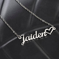 Personalized Heart Name Necklace with Heart for Granddaughter — A Gift She’ll Treasure Forever