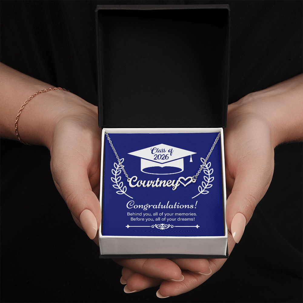 Heart Name Necklace - On Your Graduation Day