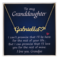 Personalized Heart Name Necklace with Heart for Granddaughter — A Gift She’ll Treasure Forever