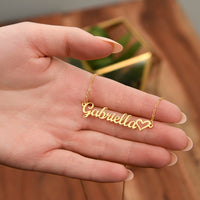 Personalized Heart Name Necklace with Heart for Granddaughter — A Gift She’ll Treasure Forever