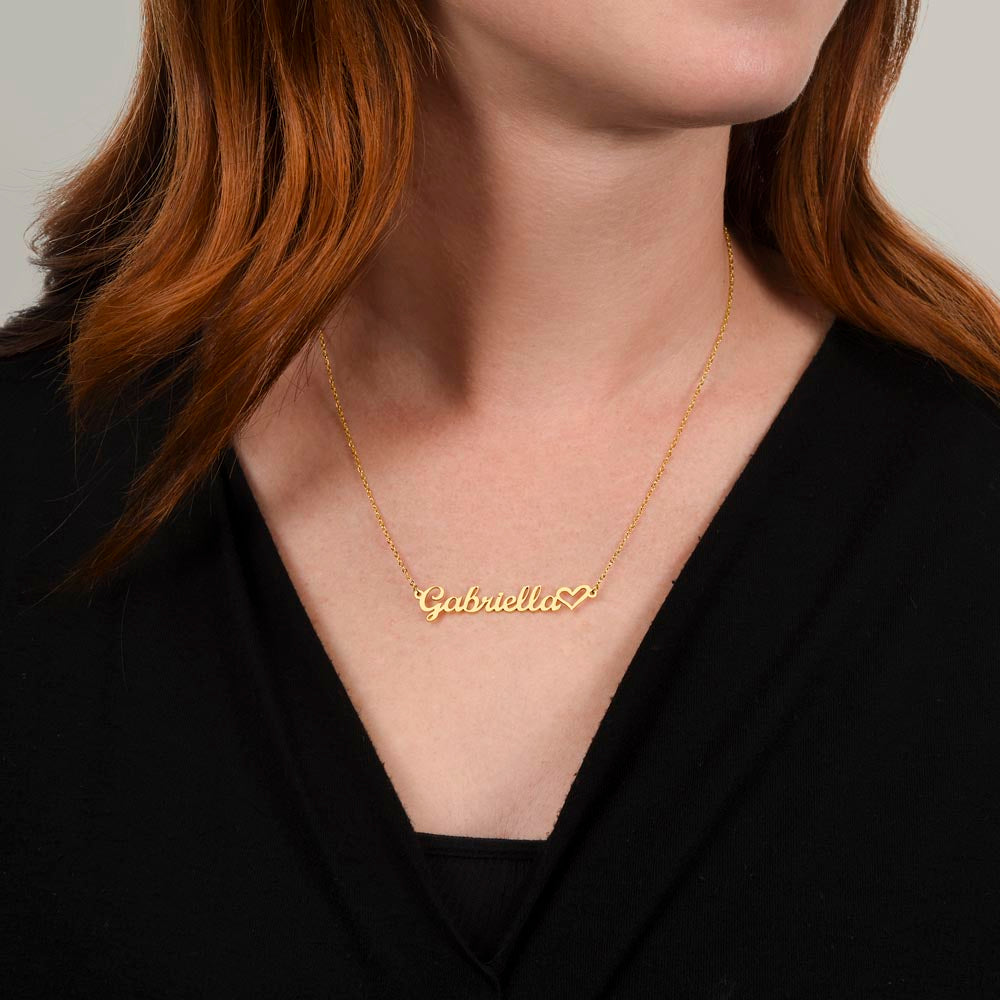 Personalized Heart Name Necklace with Heart for Granddaughter — A Gift She’ll Treasure Forever
