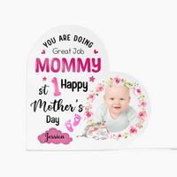 Acrylic Heart Block for Mom from Daughter - First Mother's Day