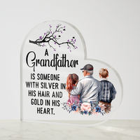 Acrylic Heart Block - Grandfather