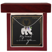 Engraved Baby Feet Necklace with Birthstone for Her: Wife, Future Wife / Fiancee, Soulmate, Girlfiend ... - Mother's Day Gift