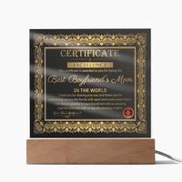 Acrylic Square Plaque – Best Boyfriend's Mom Gift - TreasuredTale